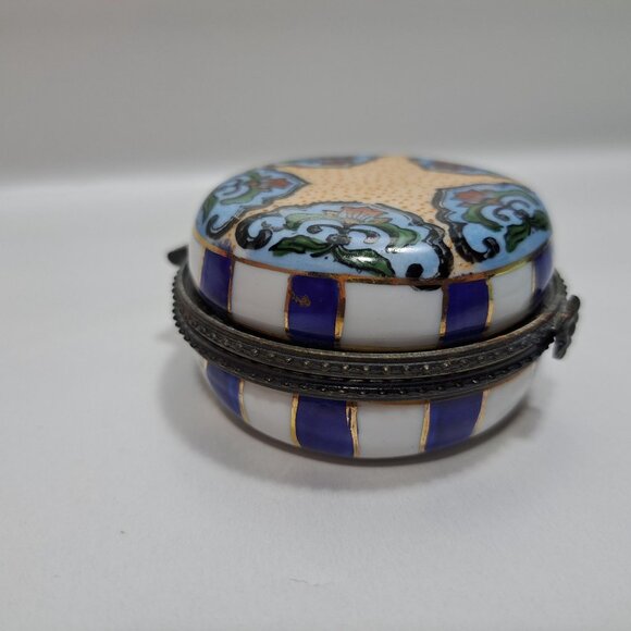 Cloisonne Enamel Collectible Medicine Pill Box Container Multi Colored - Picture 8 of 16